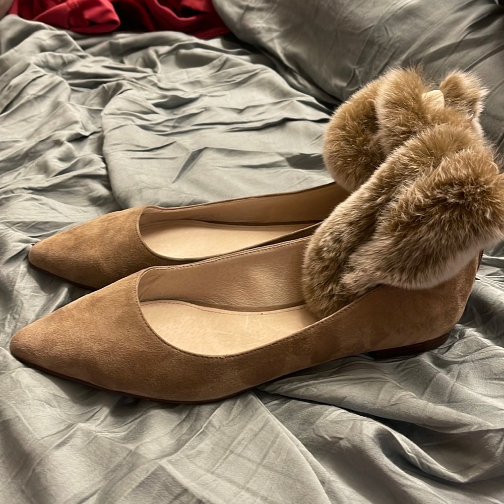 Louise Et Cie Rabbit Fur Flats